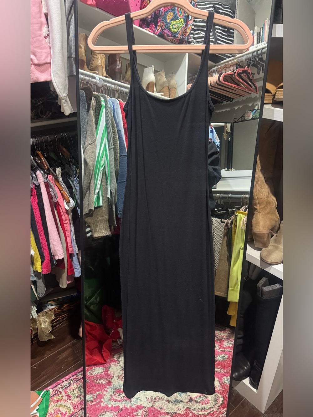 UGG Kenzie Black Sleeveless Maxi Slip Dress